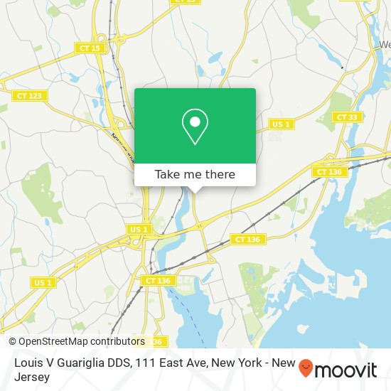 Mapa de Louis V Guariglia DDS, 111 East Ave
