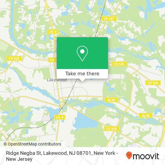 Ridge Negba St, Lakewood, NJ 08701 map