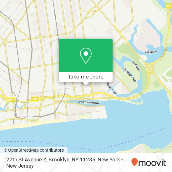 Mapa de 27th St Avenue Z, Brooklyn, NY 11235