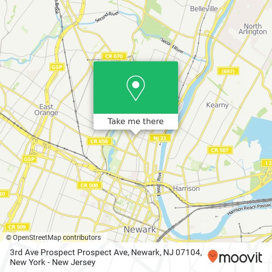 3rd Ave Prospect Prospect Ave, Newark, NJ 07104 map
