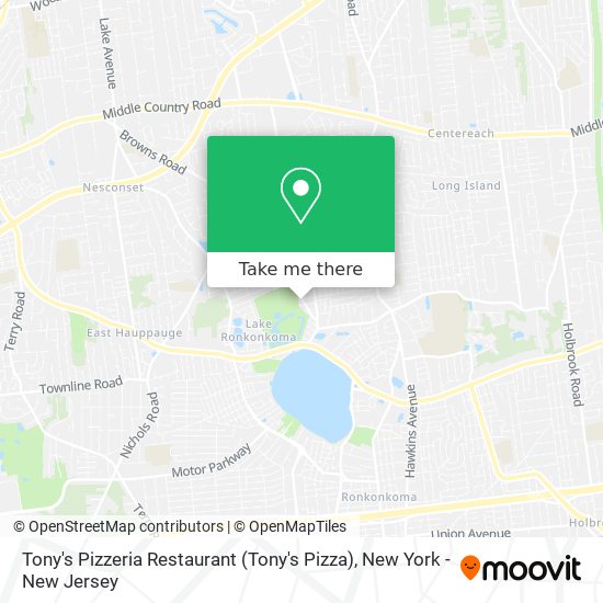 Mapa de Tony's Pizzeria Restaurant (Tony's Pizza)