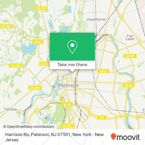 Mapa de Harrison Riv, Paterson, NJ 07501