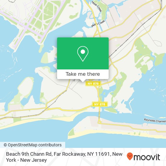 Mapa de Beach 9th Chann Rd, Far Rockaway, NY 11691