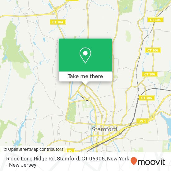 Mapa de Ridge Long Ridge Rd, Stamford, CT 06905