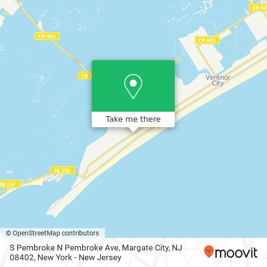Mapa de S Pembroke N Pembroke Ave, Margate City, NJ 08402
