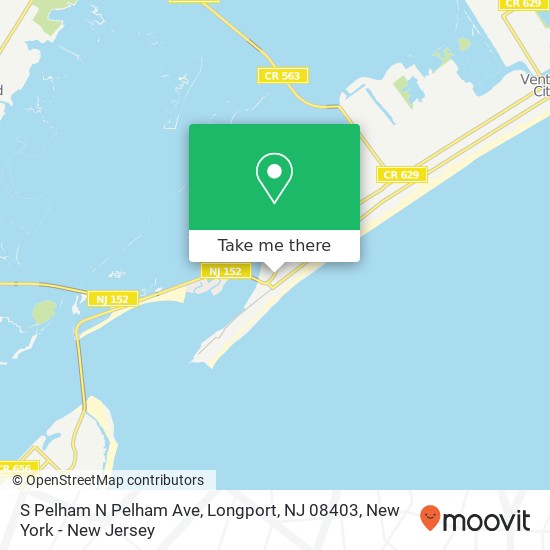 Mapa de S Pelham N Pelham Ave, Longport, NJ 08403