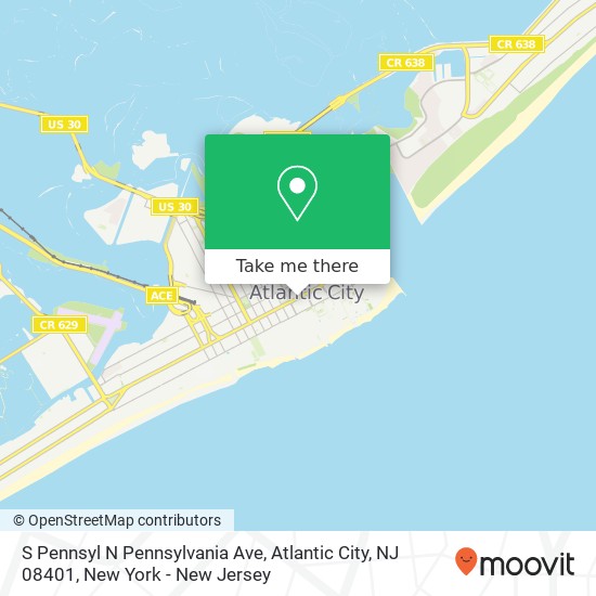 S Pennsyl N Pennsylvania Ave, Atlantic City, NJ 08401 map
