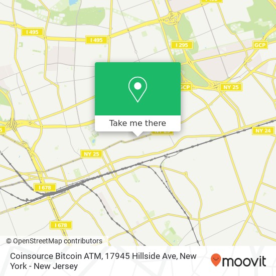 Mapa de Coinsource Bitcoin ATM, 17945 Hillside Ave