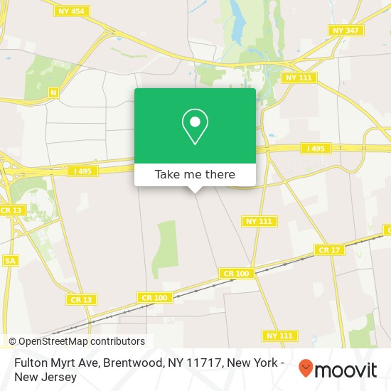 Mapa de Fulton Myrt Ave, Brentwood, NY 11717