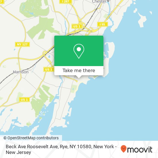 Mapa de Beck Ave Roosevelt Ave, Rye, NY 10580