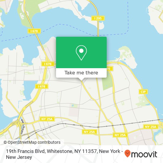 Mapa de 19th Francis Blvd, Whitestone, NY 11357
