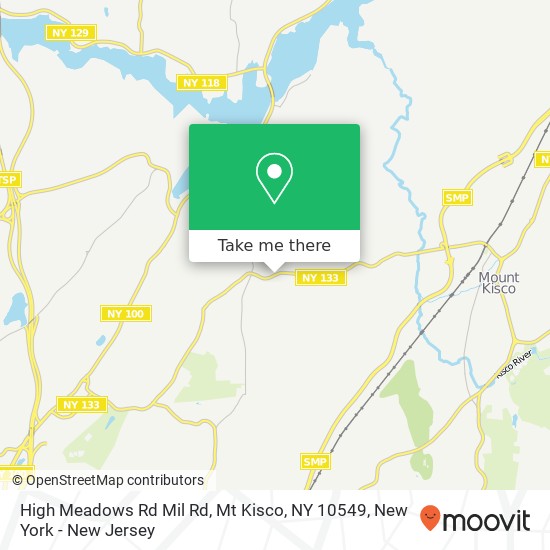 Mapa de High Meadows Rd Mil Rd, Mt Kisco, NY 10549