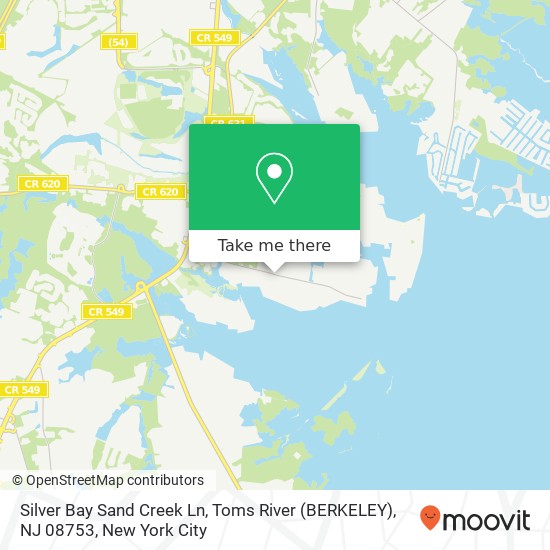 Silver Bay Sand Creek Ln, Toms River (BERKELEY), NJ 08753 map