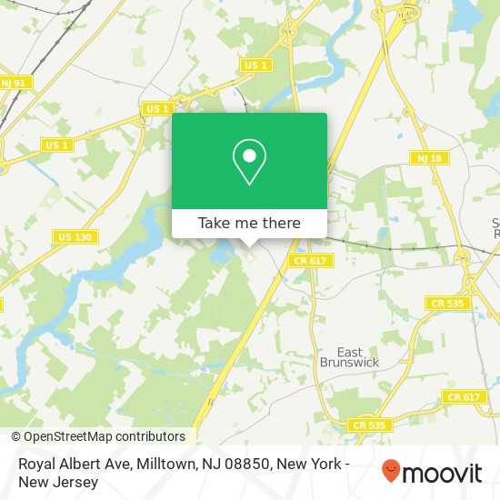 Mapa de Royal Albert Ave, Milltown, NJ 08850