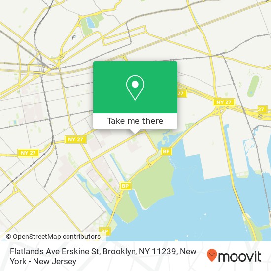 Flatlands Ave Erskine St, Brooklyn, NY 11239 map