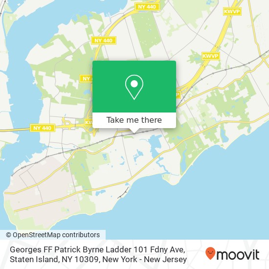 Mapa de Georges FF Patrick Byrne Ladder 101 Fdny Ave, Staten Island, NY 10309