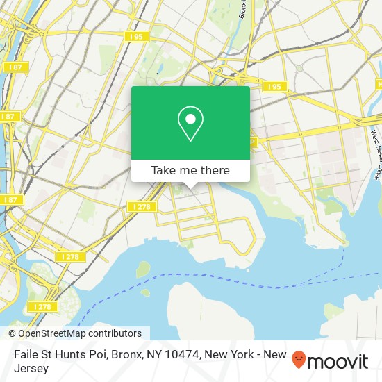 Mapa de Faile St Hunts Poi, Bronx, NY 10474