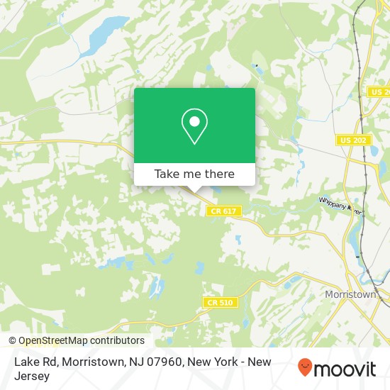 Mapa de Lake Rd, Morristown, NJ 07960