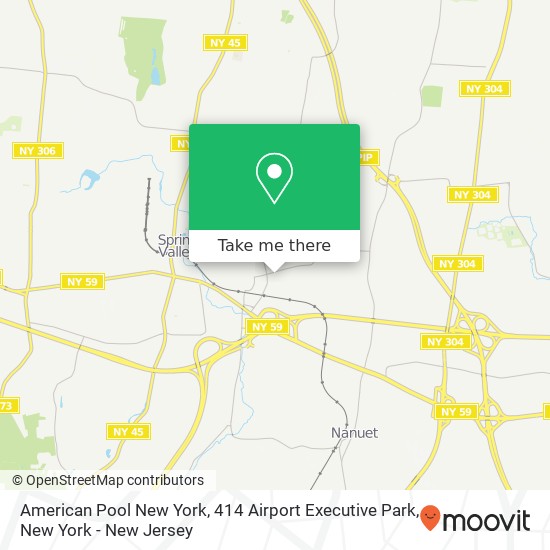 Mapa de American Pool New York, 414 Airport Executive Park