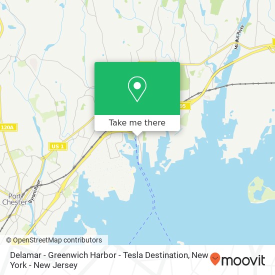 Mapa de Delamar - Greenwich Harbor - Tesla Destination