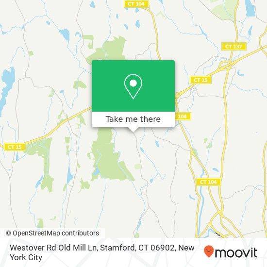 Westover Rd Old Mill Ln, Stamford, CT 06902 map