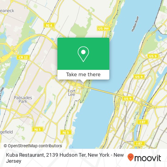 Mapa de Kuba Restaurant, 2139 Hudson Ter