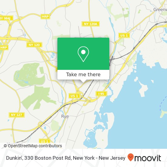 Mapa de Dunkin', 330 Boston Post Rd