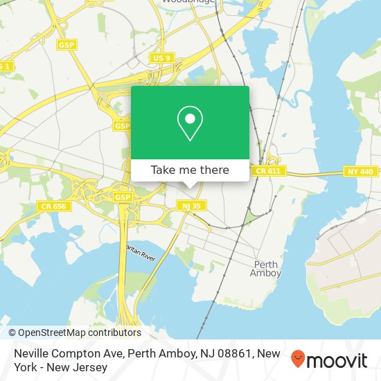 Mapa de Neville Compton Ave, Perth Amboy, NJ 08861