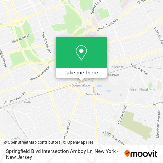 Springfield Blvd intersection Amboy Ln map