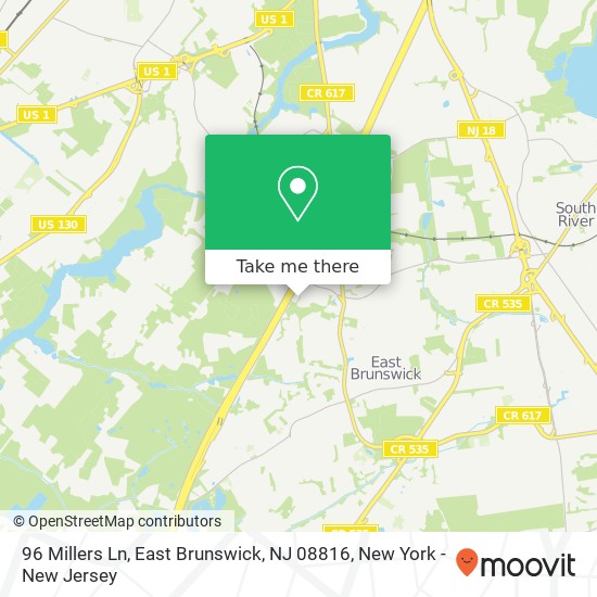 96 Millers Ln, East Brunswick, NJ 08816 map