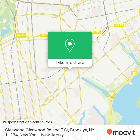 Mapa de Glenwood Glenwood Rd and E St, Brooklyn, NY 11234