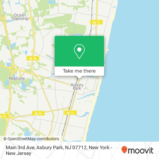 Mapa de Main 3rd Ave, Asbury Park, NJ 07712