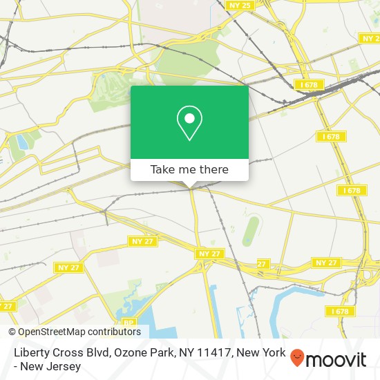 Mapa de Liberty Cross Blvd, Ozone Park, NY 11417