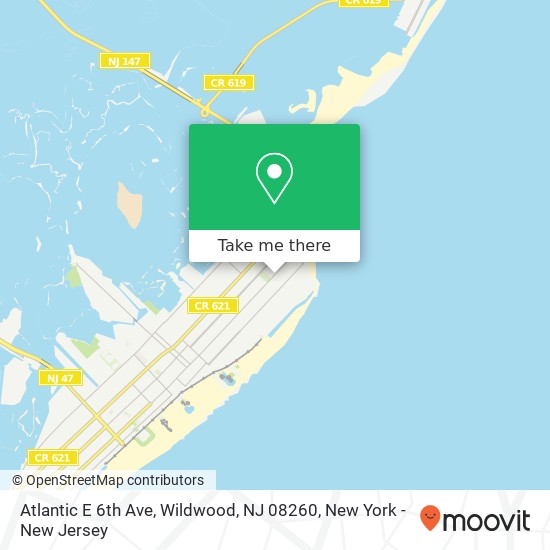 Mapa de Atlantic E 6th Ave, Wildwood, NJ 08260