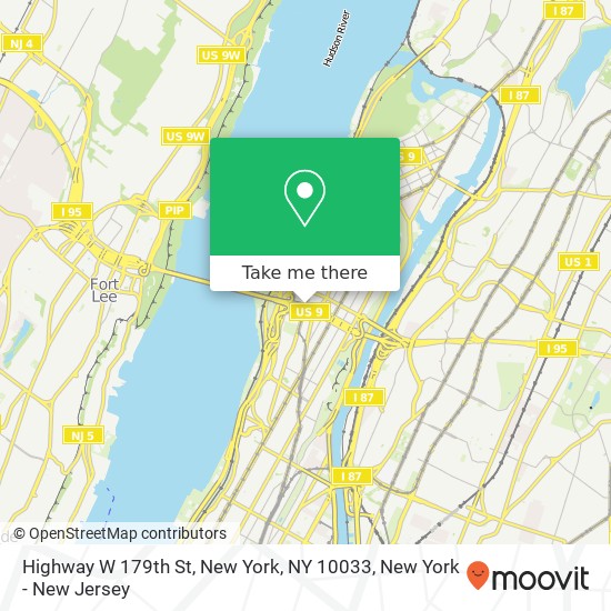 Highway  W 179th St, New York, NY 10033 map