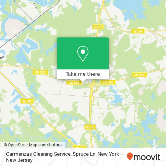 Mapa de Carmenza's Cleaning Service, Spruce Ln