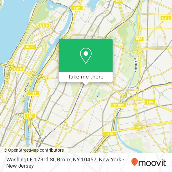Washingt E 173rd St, Bronx, NY 10457 map