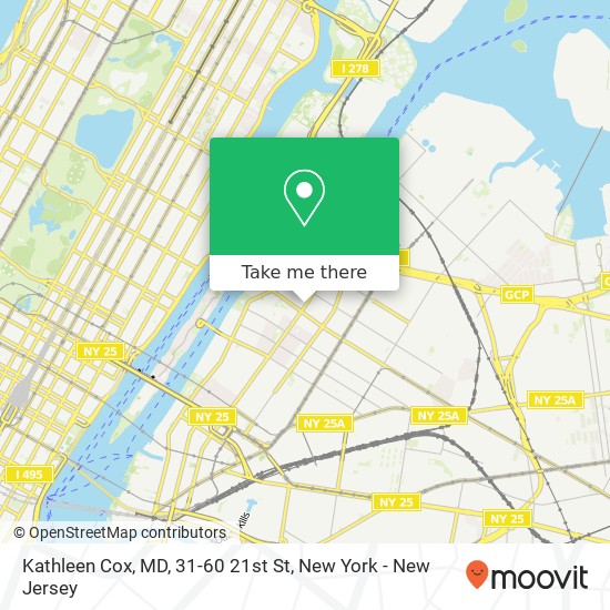 Mapa de Kathleen Cox, MD, 31-60 21st St