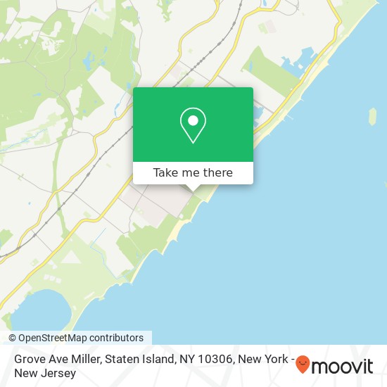 Mapa de Grove Ave Miller, Staten Island, NY 10306