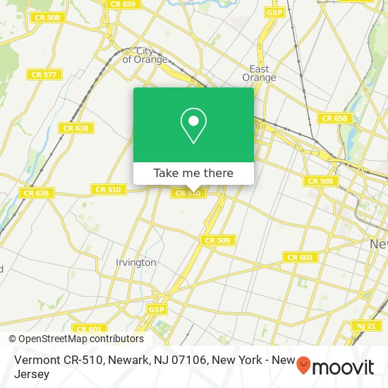 Vermont CR-510, Newark, NJ 07106 map