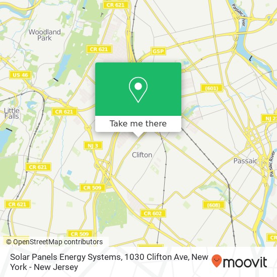 Mapa de Solar Panels Energy Systems, 1030 Clifton Ave