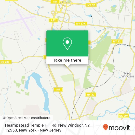 Mapa de Heampstead Temple Hill Rd, New Windsor, NY 12553