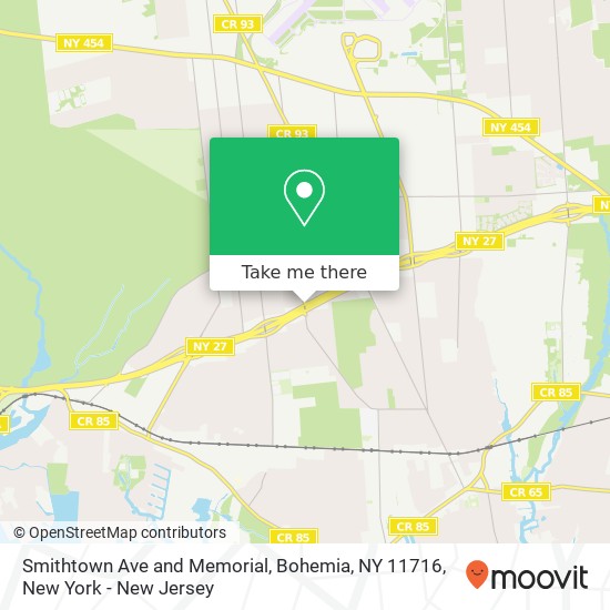 Mapa de Smithtown Ave and Memorial, Bohemia, NY 11716