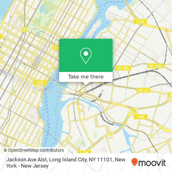 Mapa de Jackson Ave Alst, Long Island City, NY 11101