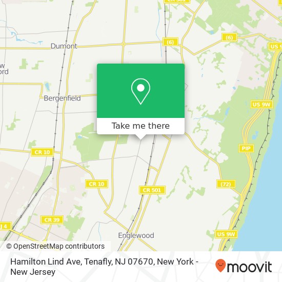 Hamilton Lind Ave, Tenafly, NJ 07670 map