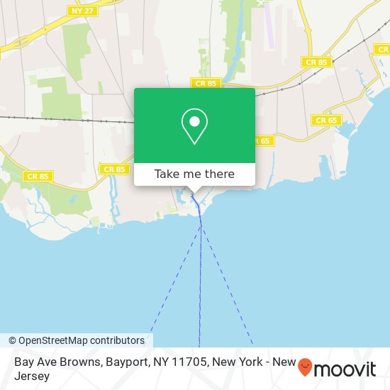 Mapa de Bay Ave Browns, Bayport, NY 11705