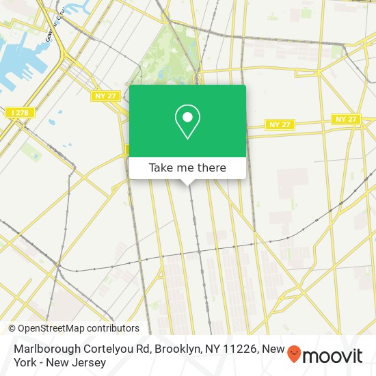 Mapa de Marlborough Cortelyou Rd, Brooklyn, NY 11226