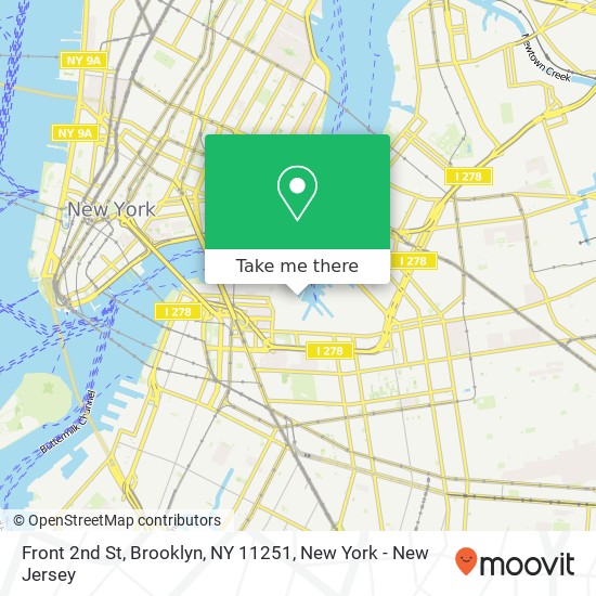 Mapa de Front 2nd St, Brooklyn, NY 11251