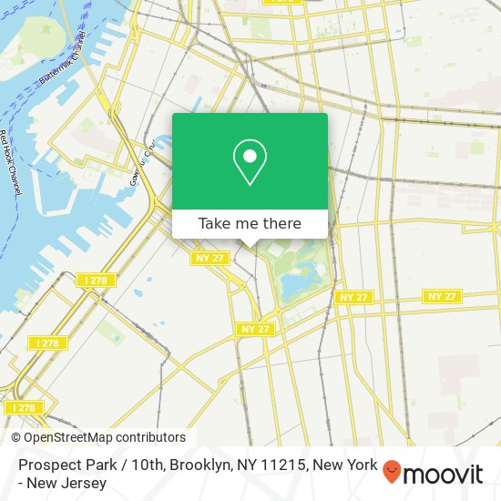 Mapa de Prospect Park / 10th, Brooklyn, NY 11215