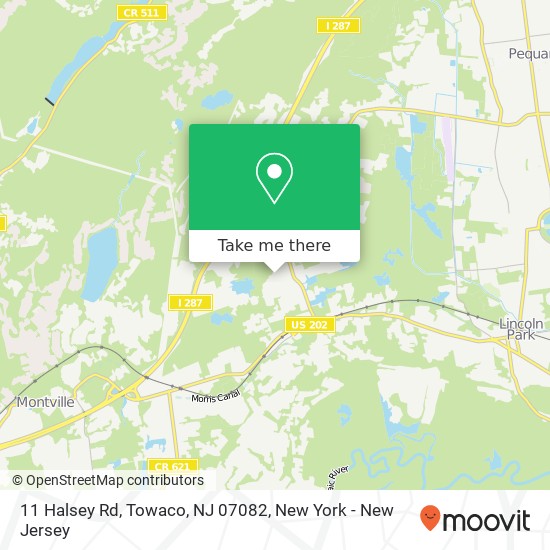 Mapa de 11 Halsey Rd, Towaco, NJ 07082